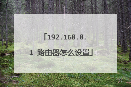 192.168.8.1 路由器怎么设置