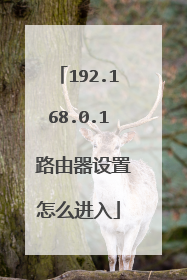 192.168.0.1 路由器设置怎么进入