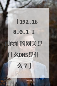 192.168.0.1 IP地址的网关是什么DNS是什么？