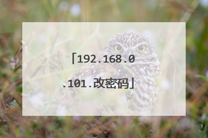 192.168.0.101.改密码