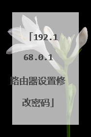 192.168.0.1路由器设置修改密码