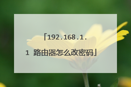 192.168.1.1 路由器怎么改密码
