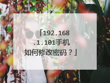 192.168.1.101手机如何修改密码？