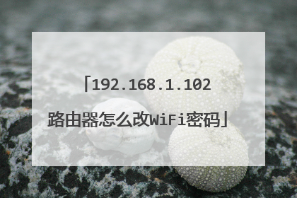192.168.1.102路由器怎么改WiFi密码