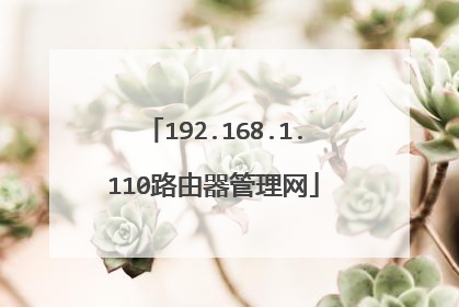 192.168.1.110路由器管理网