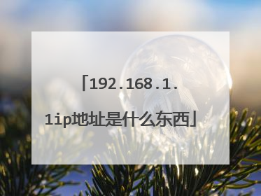 192.168.1.1ip地址是什么东西
