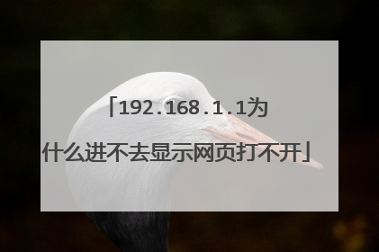 192.168.1.1为什么进不去显示网页打不开