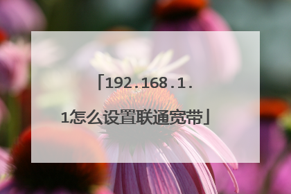 192.168.1.1怎么设置联通宽带