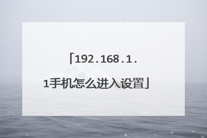 192.168.1.1手机怎么进入设置