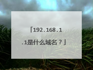 192.168.1.1是什么域名？