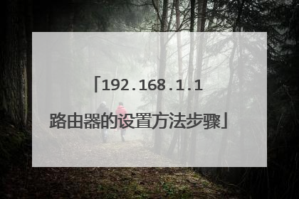 192.168.1.1路由器的设置方法步骤