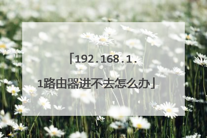 192.168.1.1路由器进不去怎么办