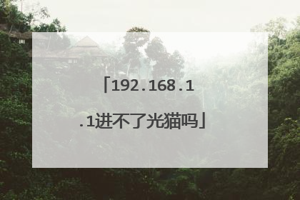 192.168.1.1进不了光猫吗