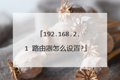 192.168.2.1 路由器怎么设置?