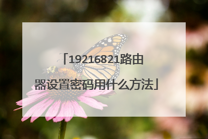 19216821路由器设置密码用什么方法