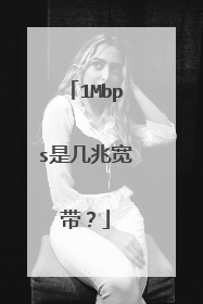 1Mbps是几兆宽带?