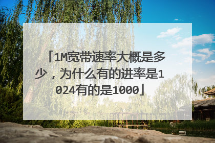 1M宽带速率大概是多少，为什么有的进率是1024有的是1000
