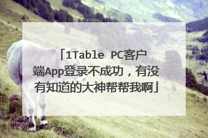 1Table PC客户端App登录不成功，有没有知道的大神帮帮我啊