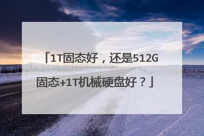 1T固态好,还是512G固态+1T机械硬盘好?