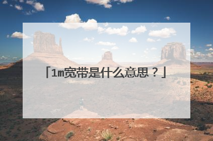1m宽带是什么意思？