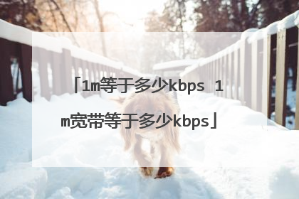 1m等于多少kbps 1m宽带等于多少kbps