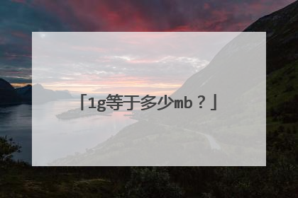 1g等于多少mb？