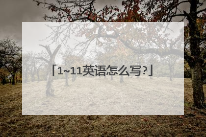 1~11英语怎么写?