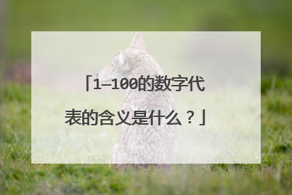 1—100的数字代表的含义是什么？