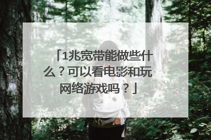 1兆宽带能做些什么?可以看电影和玩网络游戏吗?