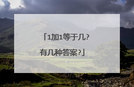 1加1等于几?有几种答案?