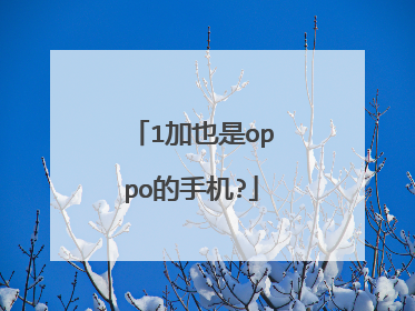 1加也是oppo的手机?