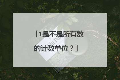 1是不是所有数的计数单位?