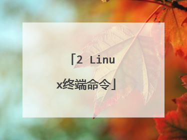 2 Linux终端命令