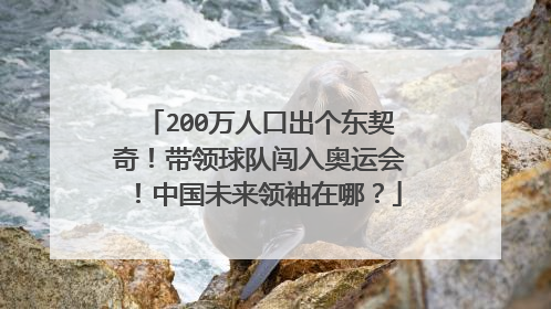 200万人口出个东契奇！带领球队闯入奥运会！中国未来领袖在哪？