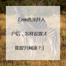 200兆光纤入户后,怎样设置才能提升网速?