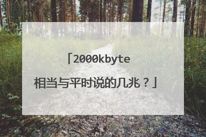 2000kbyte 相当与平时说的几兆?