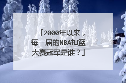 2000年以来，每一届的NBA扣篮大赛冠军是谁？