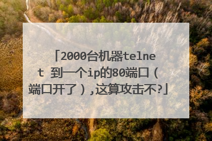 2000台机器telnet 到一个ip的80端口(端口开了),这算攻击不?