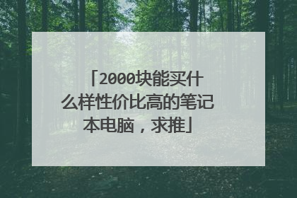 2000块能买什么样性价比高的笔记本电脑,求推