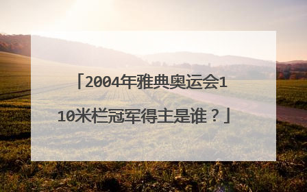 2004年雅典奥运会110米栏冠军得主是谁？
