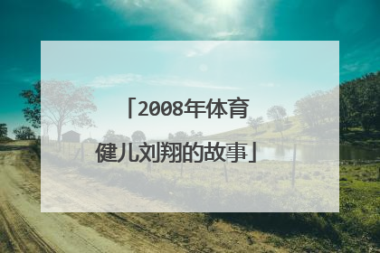 2008年体育健儿刘翔的故事