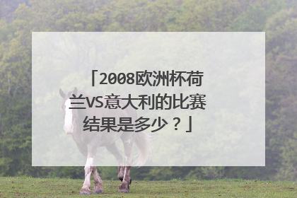 2008欧洲杯荷兰VS意大利的比赛结果是多少？