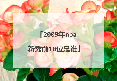 2009年nba新秀前10位是谁