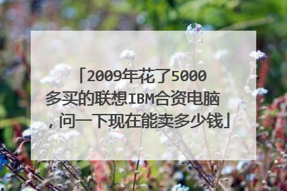 2009年花了5000多买的联想IBM合资电脑,问一下现在能卖多少钱