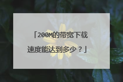 200M的带宽下载速度能达到多少?