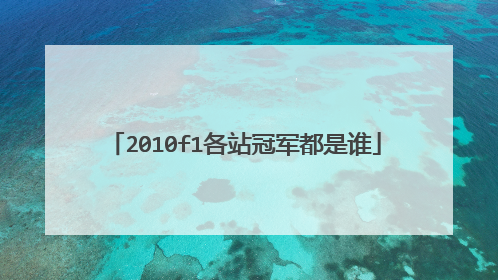 2010f1各站冠军都是谁