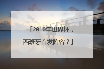 2010年世界杯，西班牙首发阵容？