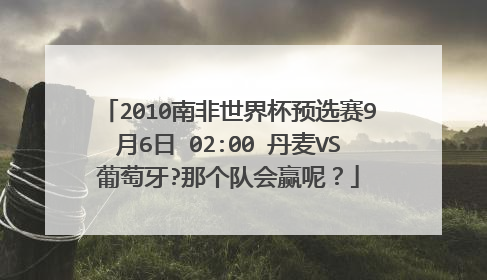 2010南非世界杯预选赛9月6日 02:00 丹麦VS葡萄牙?那个队会赢呢？