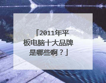 2011年平板电脑十大品牌是哪些啊?
