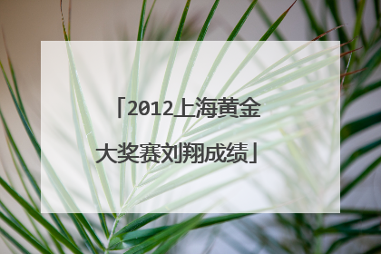 2012上海黄金大奖赛刘翔成绩